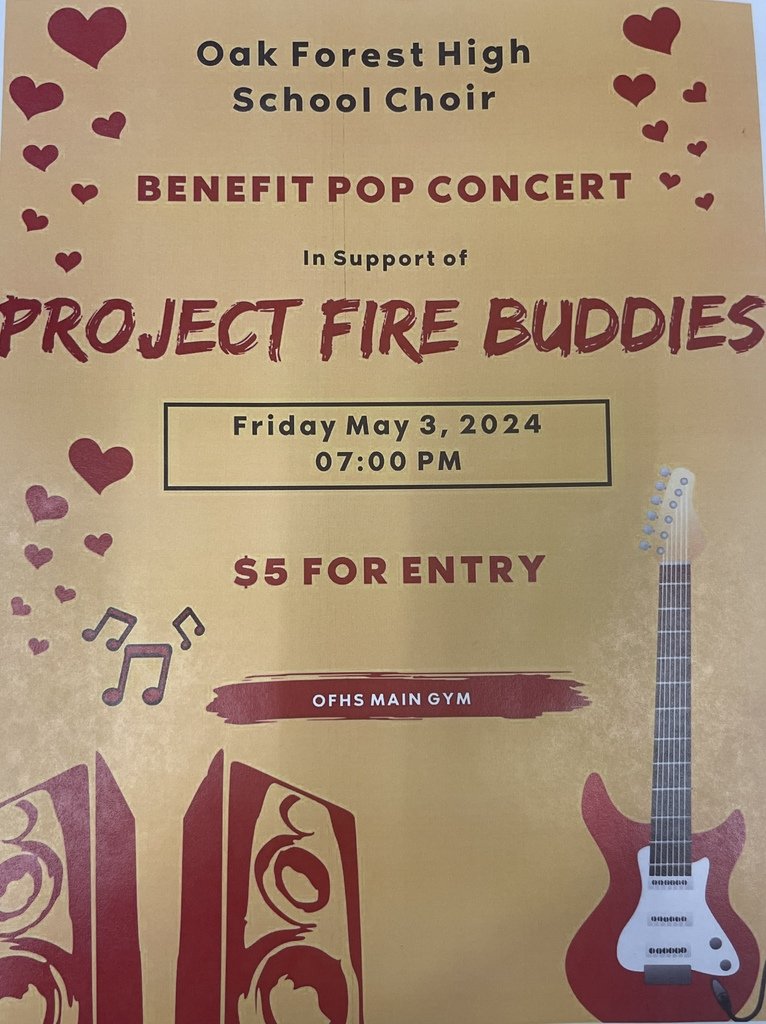 Come to the Benefit Pop Concert to support @Projectfirebuddies on Friday, May 3 @ 7 pm! Tickets are $5. We would LOVE to see you there! #TheBengalWay #Benefit #Popmusic #Offa