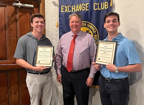 Congrats to seniors Hilton Hartman and Adler Rice for being honored with exemplary youth awards from the Exchange Club of Baton Rouge.