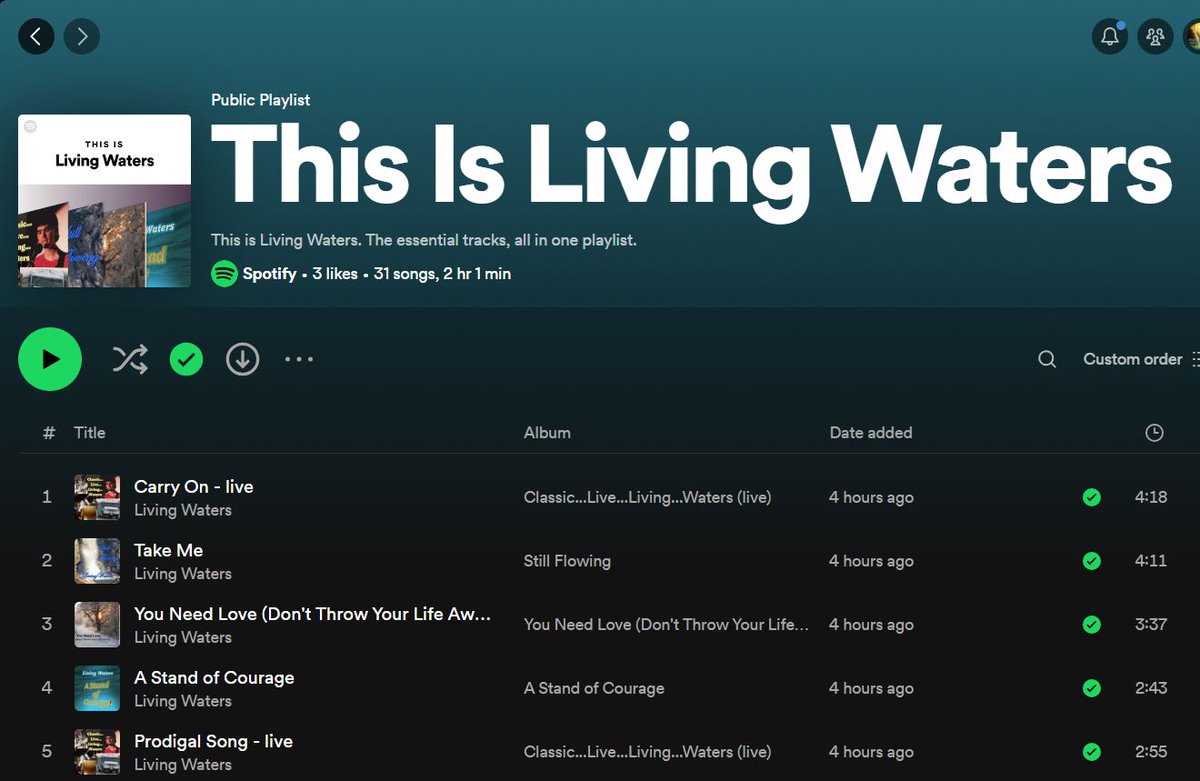 This Is Living Waters, the ultimate playlist on Spotify - open.spotify.com/playlist/37i9d…