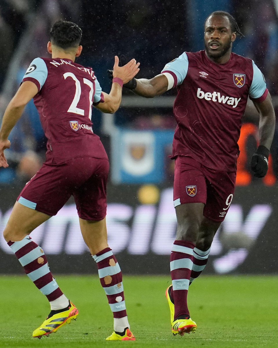 One back for West Ham ⚒️ @Michailantonio gives them the lead against the Bundesliga champions. 👏