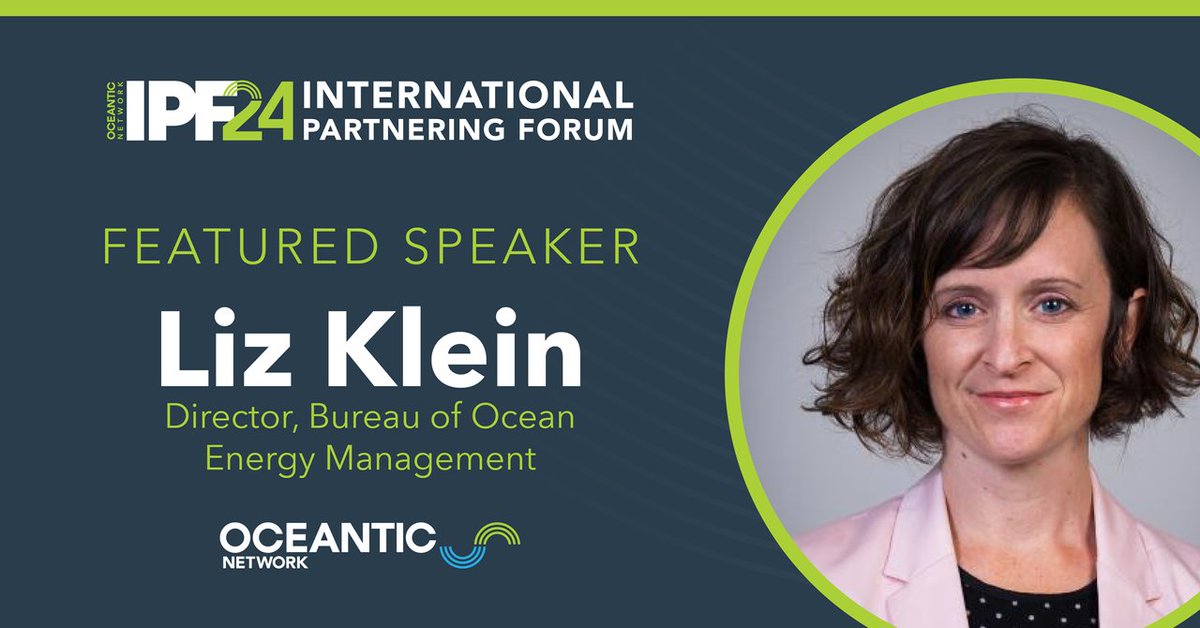 We're so excited that Liz Klein, Director at @BOEM , will be speaking at the #2024IPF! Join international & US government leaders for a discussion on advancing the global #offshorewindindustry through collaboration in these turbulent times. Register now: zurl.co/mo6P