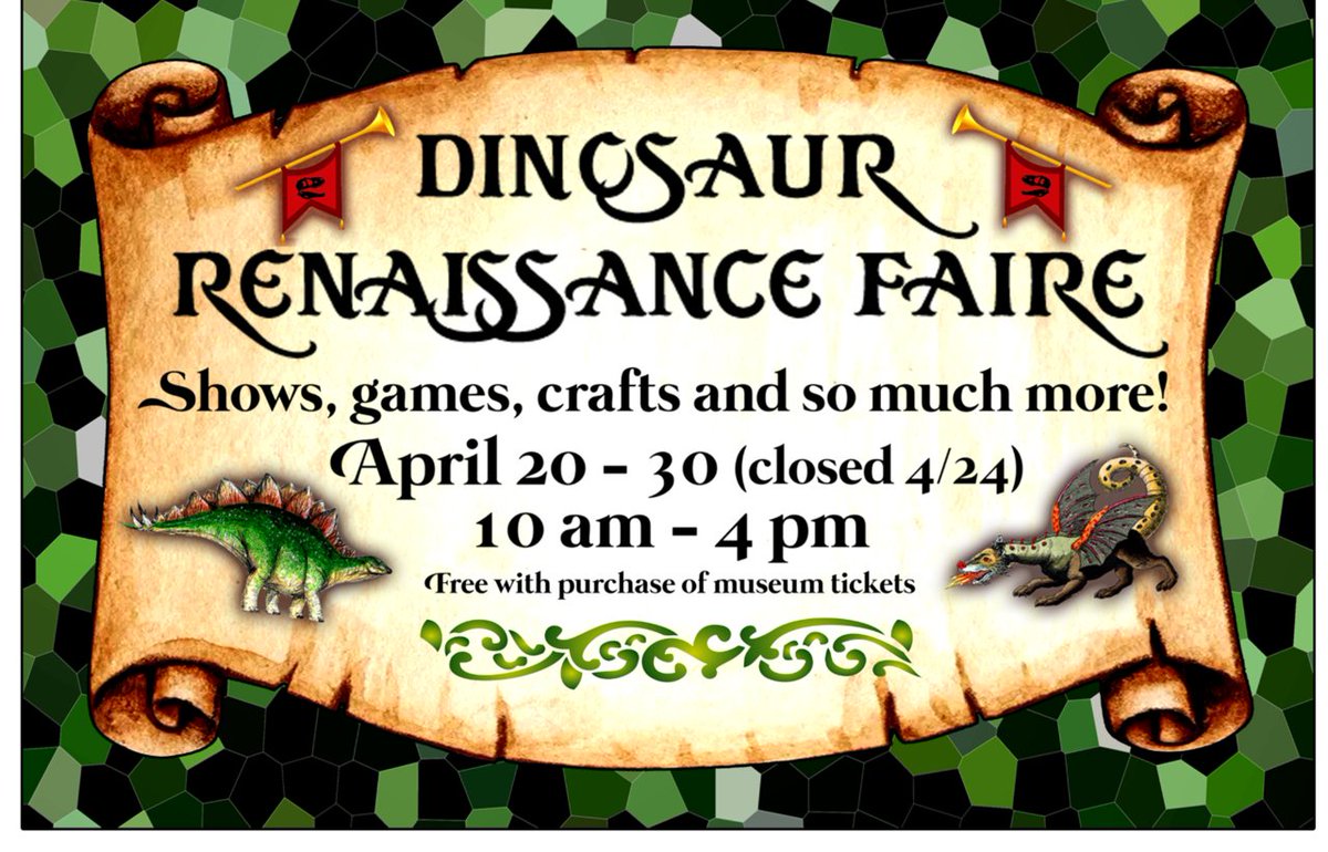 Long Island’s First Dinosaur Renaissance Faire

Week-long educational event blends medieval-themed atmosphere with science activities

For more information about The Center for Science, please visit, cstl.org

#childrenactivities #scienceeducation #stemeducation