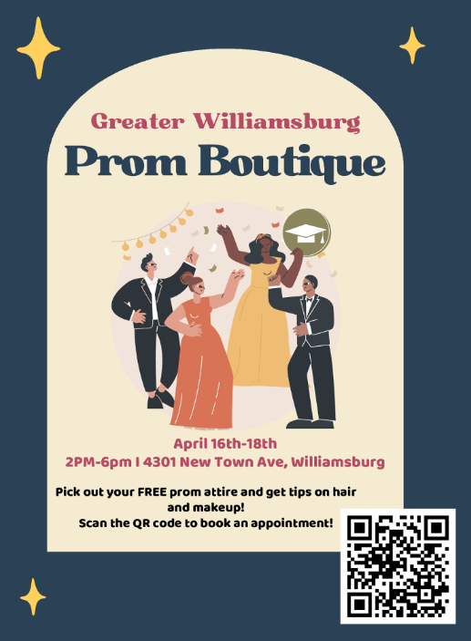 I love this local effort here in Williamsburg to try to help kids with prom expenses. It's a great win for inclusion at what many see as one of the major milestone events of high school.