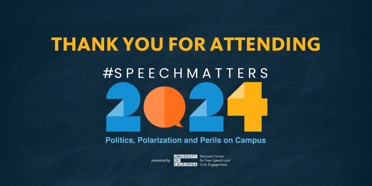 And that’s a wrap for #SpeechMatters 2024! We want to thank all of our amazing speakers who joined us as well as everyone who tuned in during our event!!