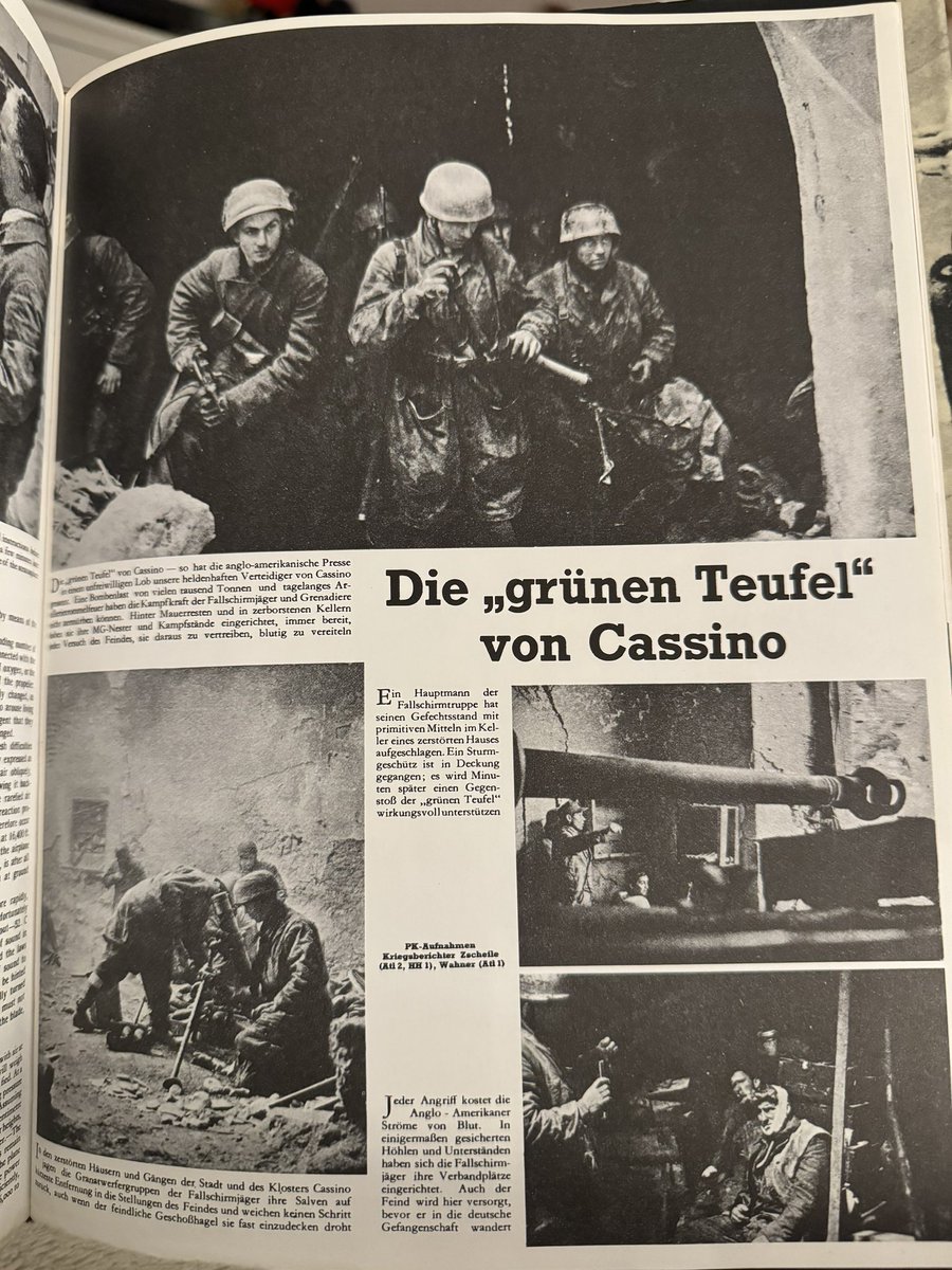 Perusing a book on 'Der Adler', the Luftwaffe's propaganda magazine. Came across this, in German only and my German sadly is truly awful. Will be disappointed though if there isn't something about a cold hard winter.😉 @WeHaveWaysPod @James1940 #MonteCassino #WeHaveWays