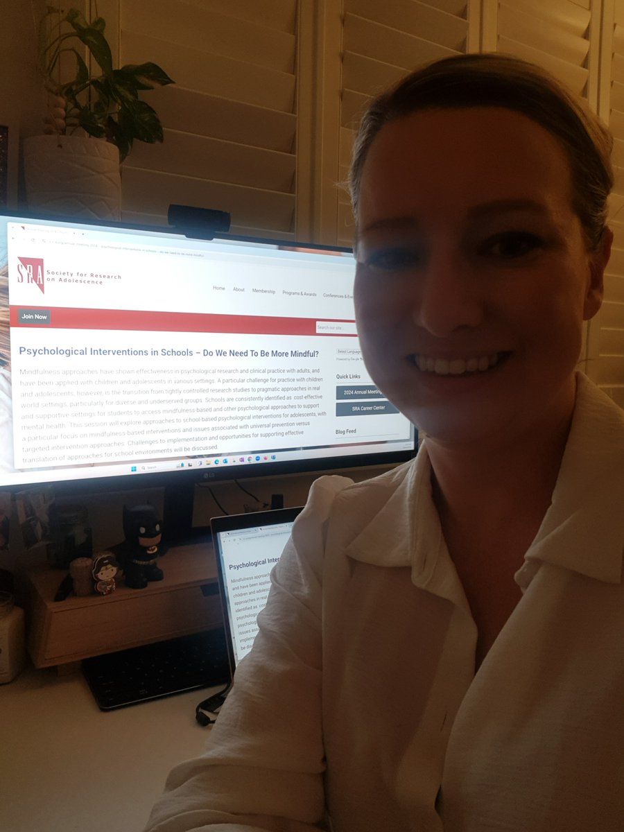 4.42am Newcastle Australia, ready to hybridly co-present an invited symposium at Society for Research on Adolescence Annual Meeting 2024, in Chicago, Illnois #SRACHICAGO2024 #SRA #invitedspeakersympoisum <a href="/dr_amandataylor/">Dr Amanda Taylor</a> #childandadolescentmentalhealth #mindfulness #resilience