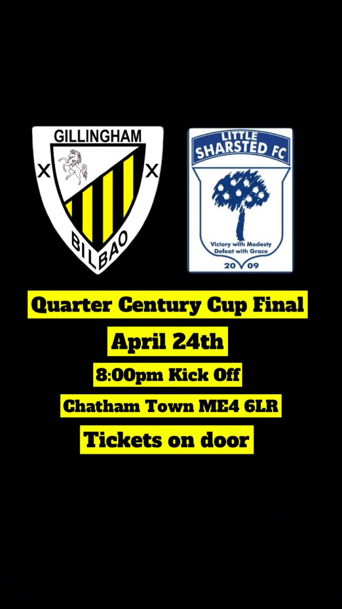 The first of 2 cup finals for the lads takes place next Wednesday against Little Sharsted in a repeat of last years final.

Come and support the yellows with tickets on the door.