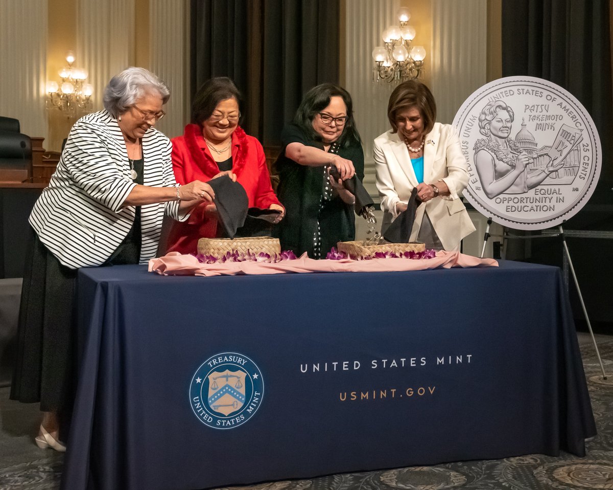We had a fabulous event yesterday on Capitol Hill, celebrating the Honorable Patsy Takemoto Mink quarter. Read all about it at bit.ly/3Um3DCG. #HerQuarter @womenshistory @SIAmericanWomen @TeamPelosi @maziehirono @RepJudyChu @RepEdCase @RepJillTokuda