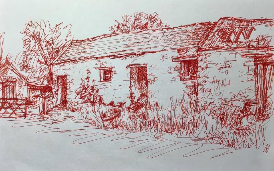 #Sketchbook study of a #Welsh barn ✍️

#art #Welshart