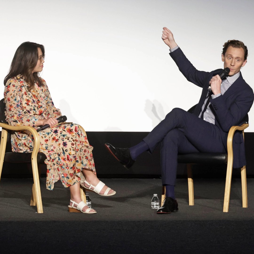 TheAnkler's tweet photo. Thanks to the audience who came out to our Ankler x @Backstage Screening Series, to @elainelow for insightful questions, to Todd Williamson for the amazing photos, and to Tom Hiddleston who schooled us about Owen Wilson and T.S. Eliot. Full video to come! https://t.co/RkMfvL0uOy