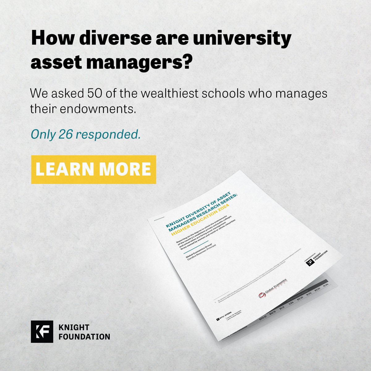 How much of the $566 billion managed by the wealthiest U.S. colleges and universities is handled by diverse-owned firms? For two years, we tried to find out. Learn more: kf.org/4deLQoL