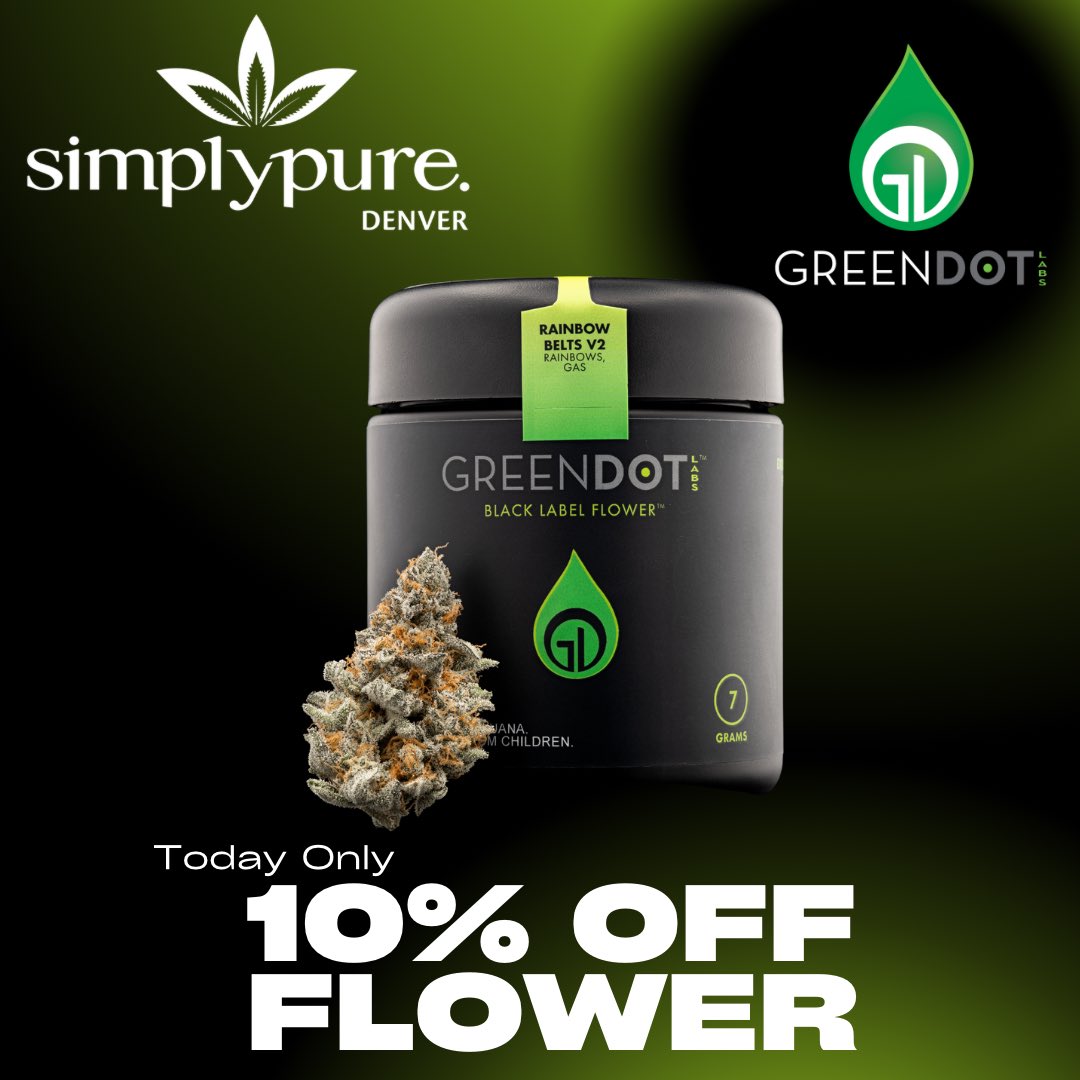 Today Only! Get 15% off @GreenDotLabs concentrates and 10% off GreenDot flower. Excludes infused pre rolls. Hurry in and grab your Greendot flower today—rarely on sale!🍃💚

 #blackowned #womenowned