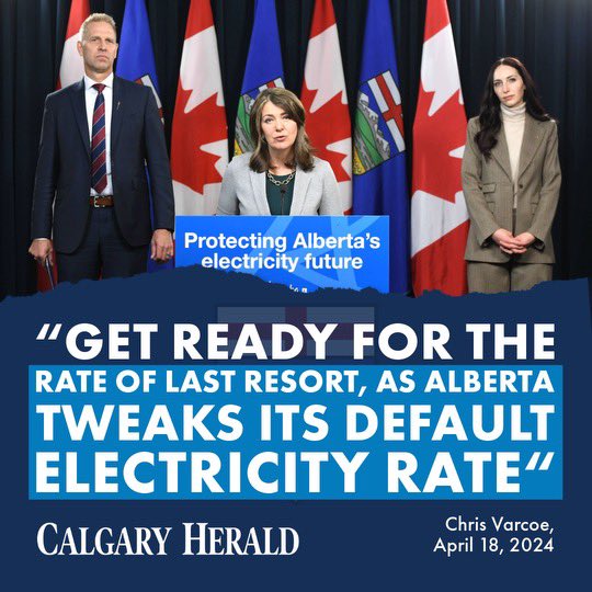 We are not going to allow electricity bills to cause Albertans hardship and confusion that’s why our government is announcing the following changes to make life more affordable: 👉 Regulated Rate Option changes to Rate of Last Resort and will be set every 2 years for each