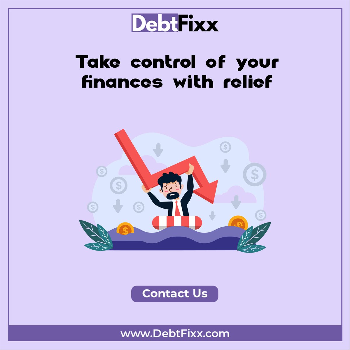 Take the reins of your finances and find relief from debt. Start your journey to financial empowerment today. 
#DebtRelief #FinancialFreedom #TakeControl #SmartFinances #NewBeginnings #FinancialWellness #MoneyMatters #DebtFreeLiving  
🌐debtfixx.com
📞(757) 304 8483