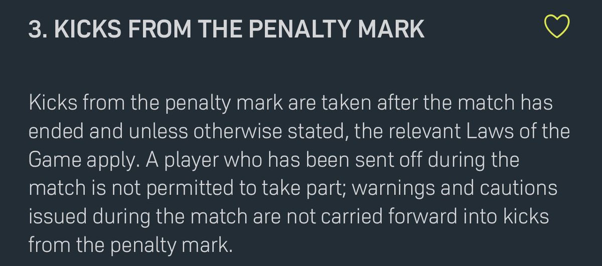 📒Cautions issued during the match are not carried forward into kicks from the penalty mark. #martinez #yellowcard