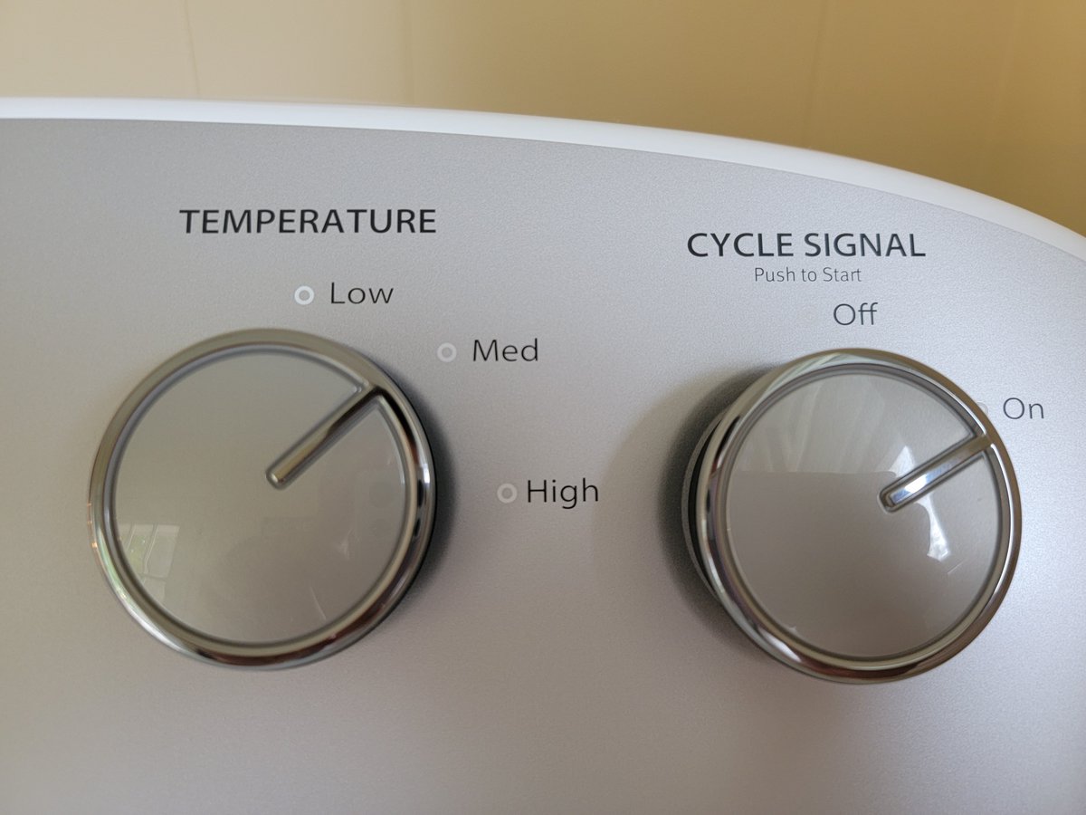 The new dryer has a low, medium, and high temperature and that's too many choices and it's stressing me out.