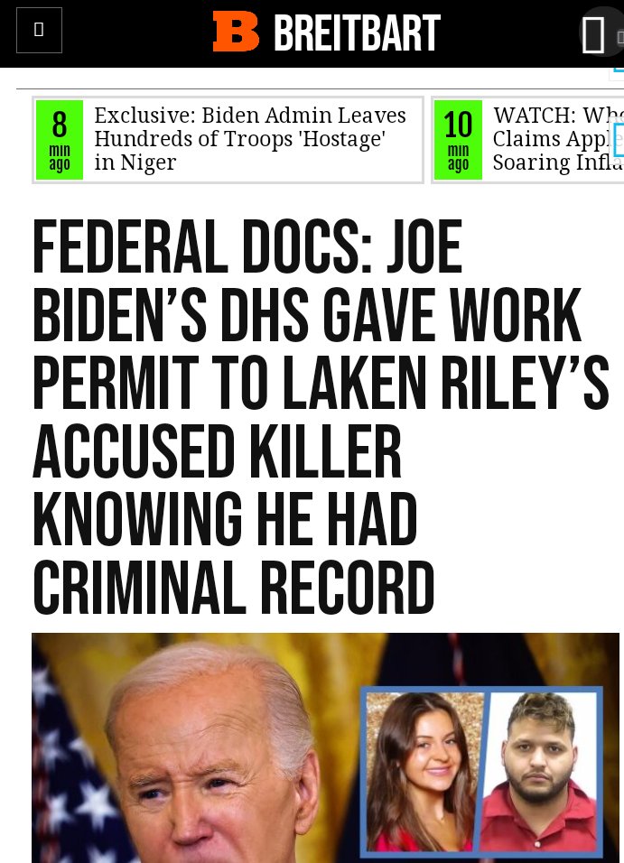 🚨 THIS ONE REPORT 🇺🇸💥 WILL 
LOSE #Biden THE #2024Election
#illegalImmigrants 👿 #LakenRiley 
breitbart.com/immigration/20…