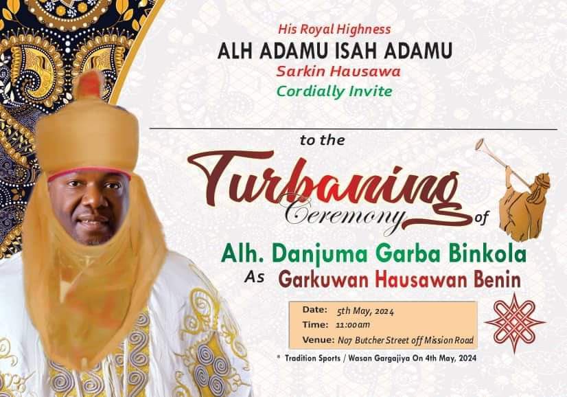 The Palace of His Royal Majesty Oba Ewuare II, the Oba of Benin, has expressed strong disapproval through the Benin Traditional Council (BTC) regarding the proposed turbaning of Alhaji Danjuma Garba Binkola as the Garkuwan Hausawan Benin. This action is considered a grave