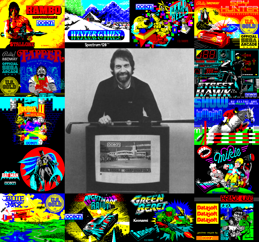 Lord_Arse's tweet photo. I've just been made aware of some sad news. F. David Thorpe, acclaimed ZX Spectrum loading screen artist, passed away in late January, at the age of 84.

These are a few of the stunning SCREEN$ he made.

My thoughts are with David's family. https://t.co/upurMa5go6