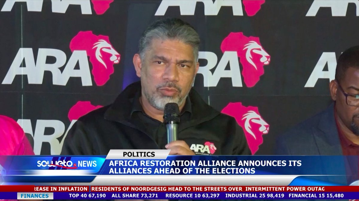 Africa Restoration Aliance announces its alliances ahead of the elections. #sowetotvnews

Watch the full story here:  youtu.be/tBIVDSFnwdk