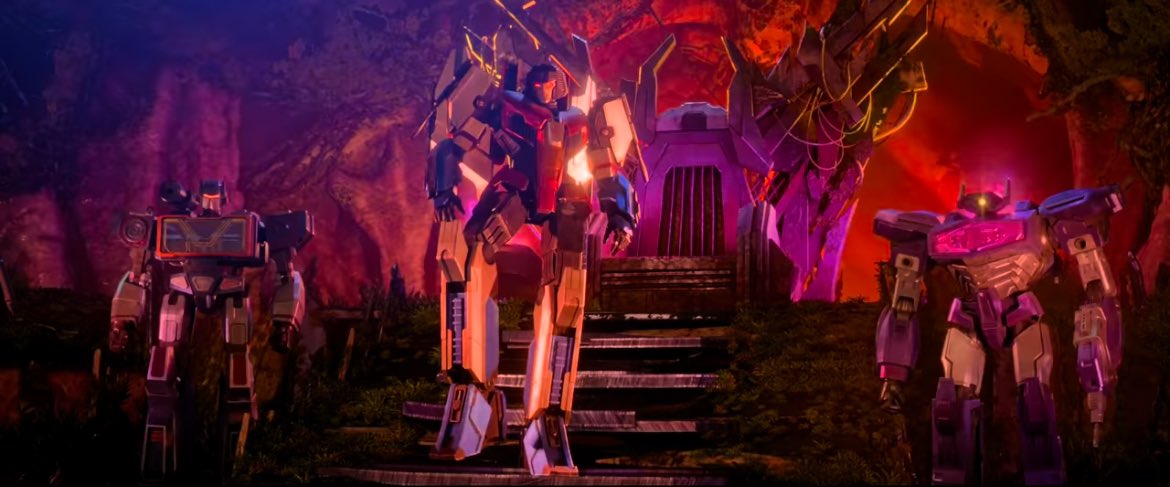 So what I’m guessing is going on here is that the Decepticons (or what will become them) are led by these three and then Megatron takes command by the end and I think this could be a very interesting way to reinvent Starscream’s lust to overthrow Megs