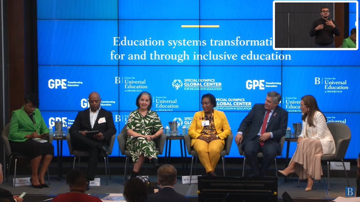 BrookingsGlobal's tweet photo. WATCH: We're reconvening our #Transform4Inclusion symposium with @SpecialOlympics & @GPforEducation. Final sessions include:
- Policymaker perspectives on transforming systems for inclusive education
- What youth want to see on the agenda
Tune in! https://t.co/NGPY3qrCx5 https://t.co/UT2nazWMQ2