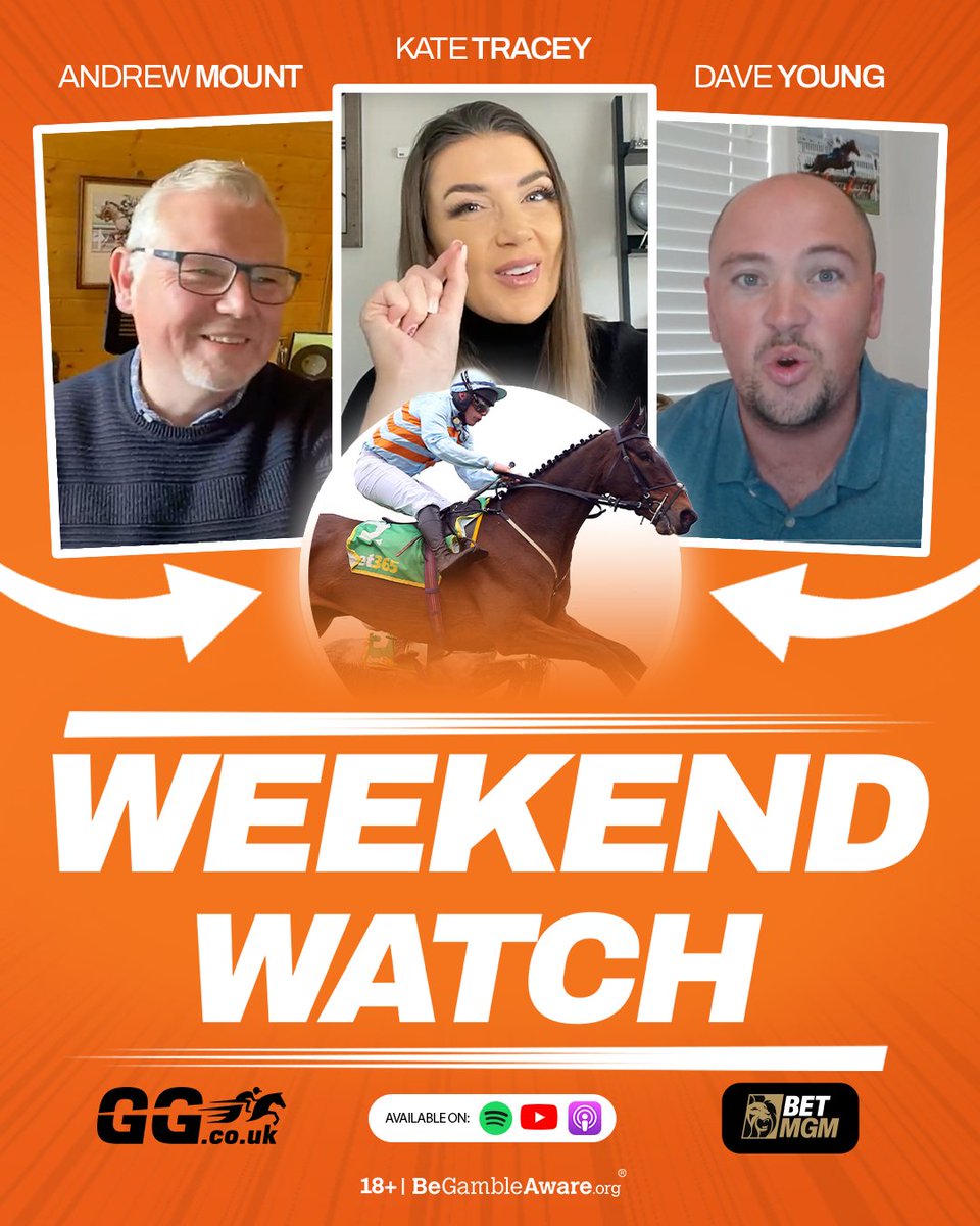 🚨 WEEKEND WATCH IS LIVE 🚨 @TrendHorses has a double-figure NAP @CheltmentalFB's 'god given certainty' @KateTracey12 50/1 Scottish Grand National tip And ALL agree on the winner of the 2:05 at Newbury! 📺 WATCH: youtu.be/lxLL7sWMXGE 🎧 LISTEN:  bit.ly/Podcast_GG