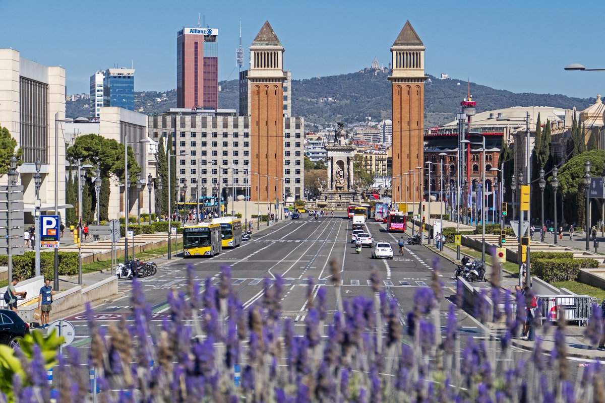 #Barcelona ❤️ España Square, Venice Towers #cityscape #streetphotography #travelphotography #14april2024 Good Night Friends ⭐️🌙