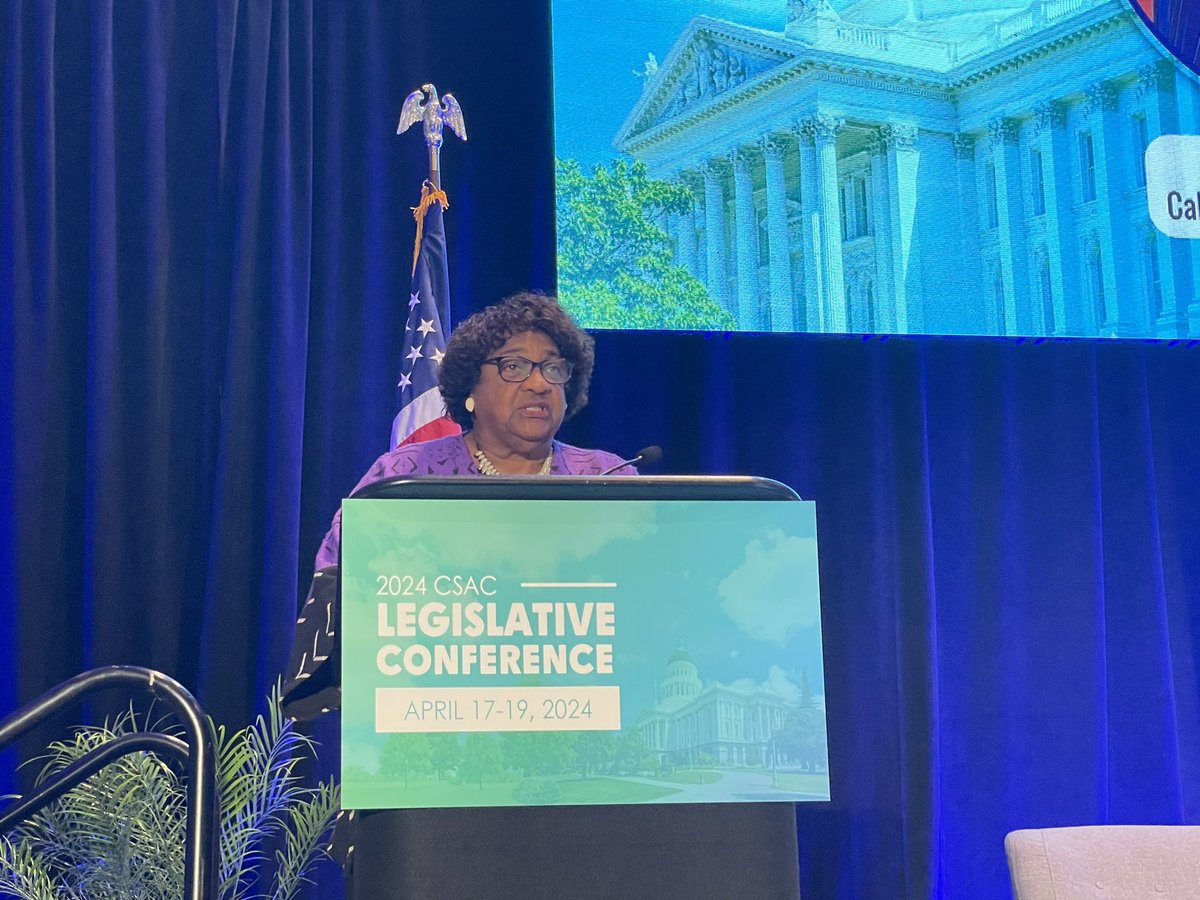 Thank you, California Secretary of State Dr. Shirley Weber, for talking to #CACounties during our #CSACLeg Conference. It was fascinating to hear you talk about the power of the people's vote and what the future of #CAElections could look like! @CASOSVote #CAVote #CALeg