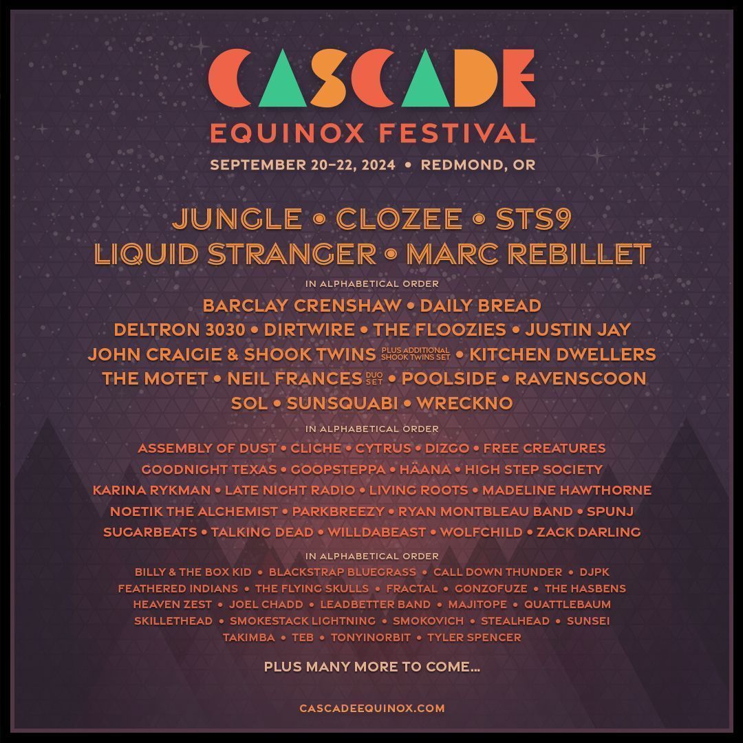 MusicFestivalWizard (@festivalwizards) on Twitter photo #STS9, #clozee, #jungle and more just announced to perform at this year's <a href="/cascadeequinox/">Cascade Equinox Festival</a>
Check the lineup and more details here 🧙 musicfestivalwizard.com/festivals/casc… #STS9, #clozee, #jungle and more just announced to perform at this year's <a href="/cascadeequinox/">Cascade Equinox Festival</a>
Check the lineup and more details here 🧙 musicfestivalwizard.com/festivals/casc…