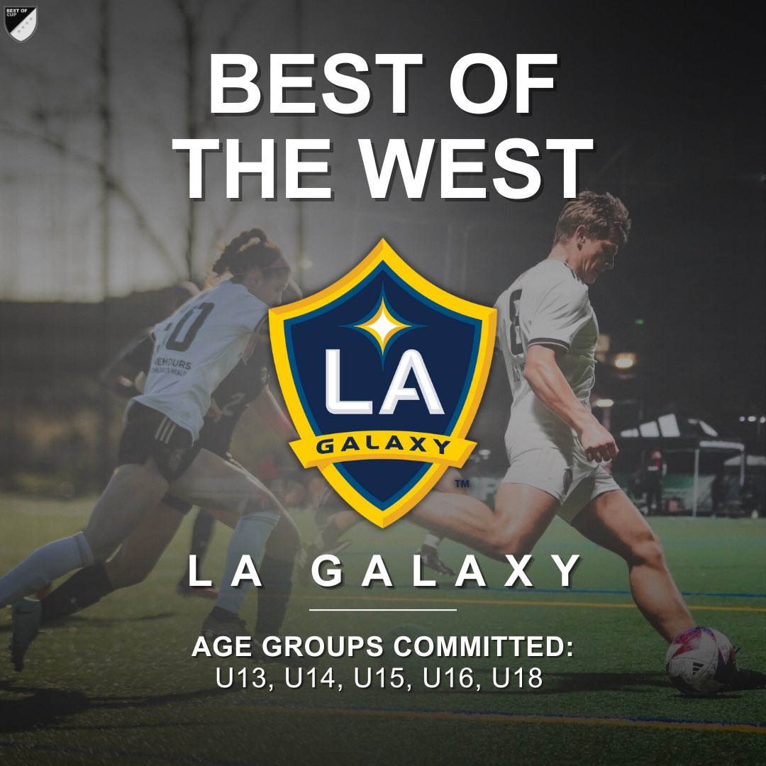 We’re excited to announce that LA Galaxy have committed their U13, U14, U15, U16, and U18 teams to Best of the West this August🌴

Dates:
August 16th - 18th, 2024

Ages:
U8 - U19 Boys and Girls

Apply now on our website, link in bio!