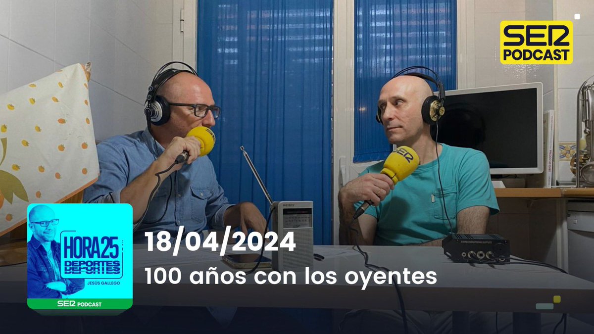 PROGRAMA #SERPodcast📻➡El deporte del jueves con @JGALLEGOonfire: ▶️ 100 años con los oyentes 📌 Celebramos el centenario #100AñosSER en casa de Julio, oyente fiel del programa, el Madrid en 1/2 de Champions, Clásico el domingo, tenis, Fórmula 1… 🔊 linktr.ee/Hora25Deportes