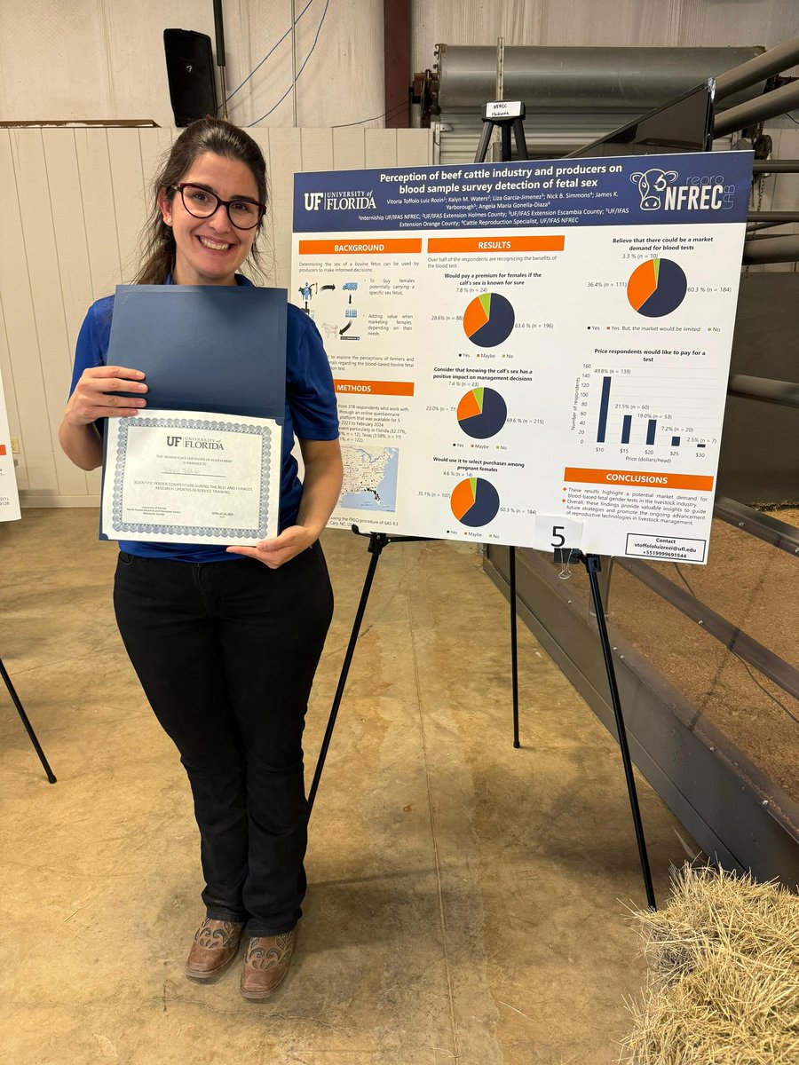Congratulations to Luana Dantas Queiroz and Vitória Toffolo Luiz Rozin, first and second place in our Posters competition. Beef and forages Research Updates IST. #IFASExtension #GoGators