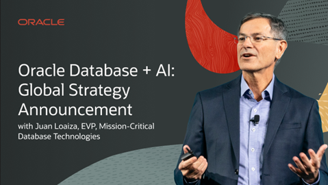 Join Juan Loaiza to learn how Oracle Database is pushing the boundaries of enterprise #AI innovation. Register now: social.ora.cl/6013b3m59