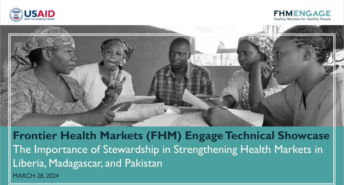 Last month, my @FHMEngage colleagues hosted a webinar to discuss stewardship and its role improving market performance using examples from their work in #Liberia, #Madagascar, and #Pakistan. Now, the recording and slides from that webinar are live here: ow.ly/8gMo30sBHgM
