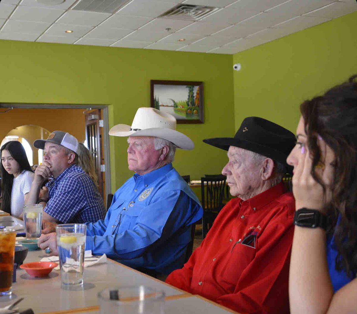 Commissioner Miller joinedTexas ranchers for lunch to hear what the Texas Department of Agriculture could do to help improve responsiveness in future natural disasters #TexasAgricultureMatters