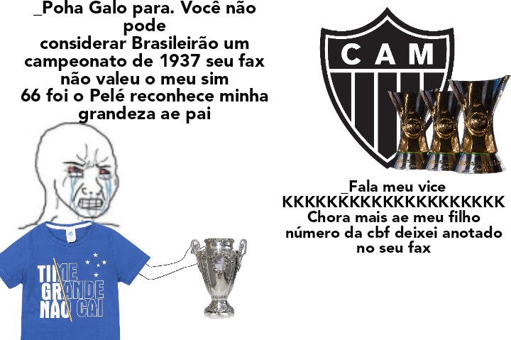 A maior dor do cinzeirense nem é qnd o time deles perdem...

E sim quando o Galo é campeão