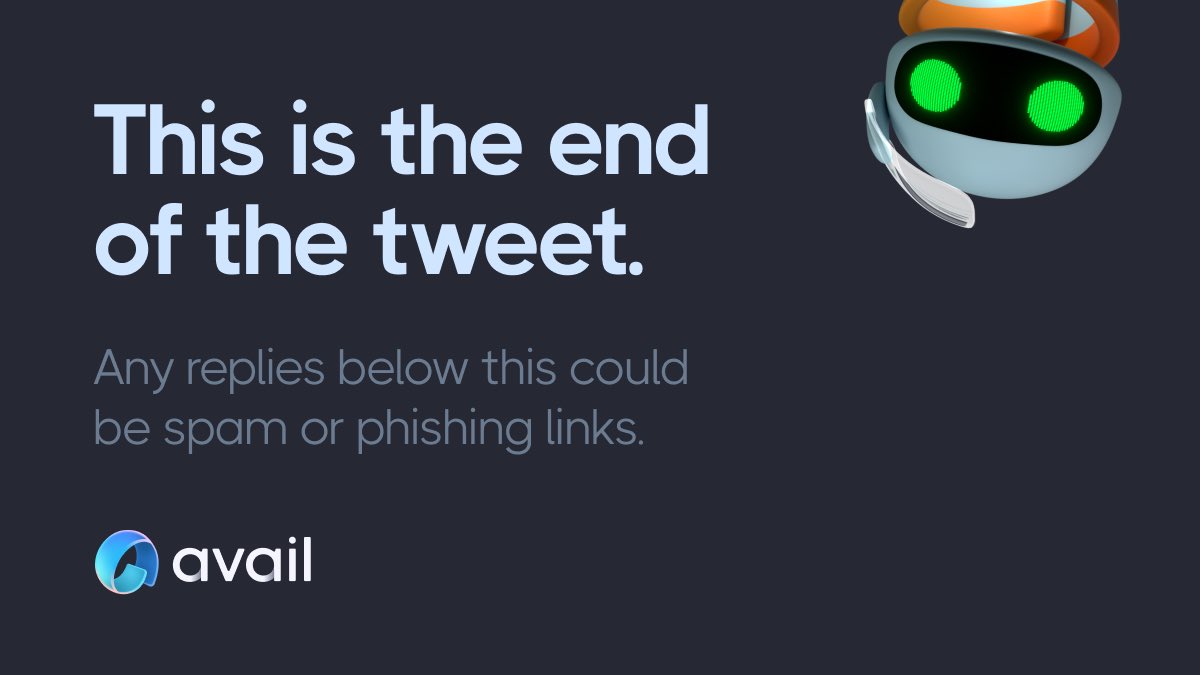 AvallProject's tweet photo. @AvailProject UPDATE 
Registration slots for the early access Light Challenge are now open!

Limited to 1000 participants users who complete the pre-registration will be allocated exclusive on-chain rewards!

Register Now: https://t.co/NyoDt31963
End of the tweet!
END OF THE TWEET! https://t.co/BfysenwZMC