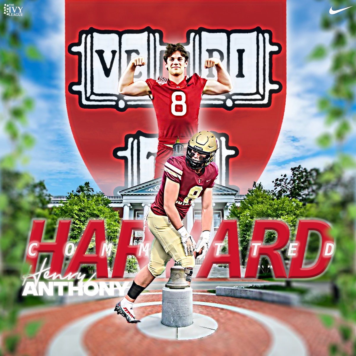 I am beyond grateful to announce my commitment to the admissions process at Harvard University. I would like to thank God, my family, my coaches, and my teammates for helping get to where I am today. Go Crimson! @CannonCougarsFB @Coach_Aurich @Cinjun_Erskine @coach_craw