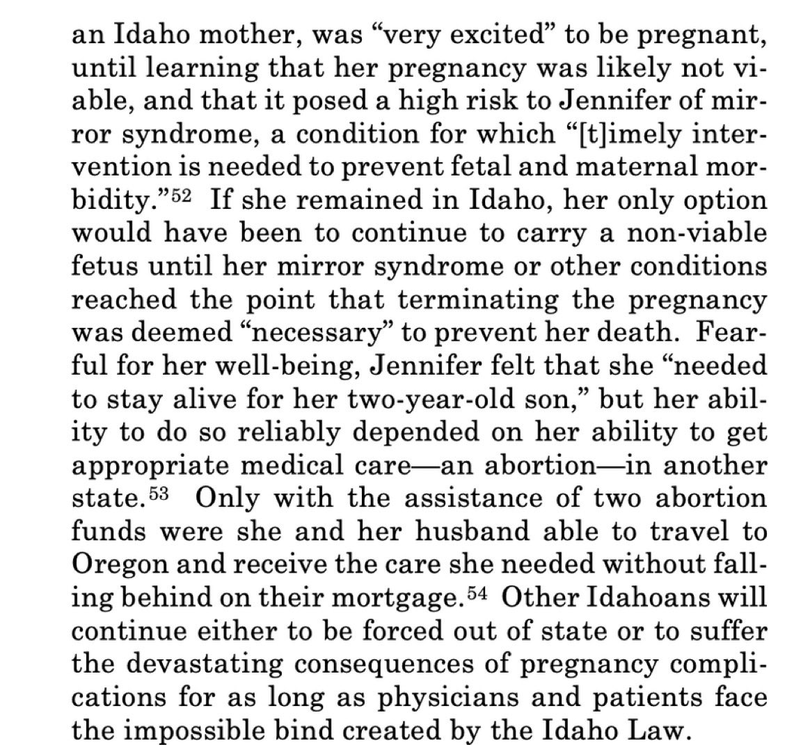 The Supreme Court is literally reading stories of women saying if they didn’t have the help of abortion funds getting them out of the state that they’d be behind on their mortgage.