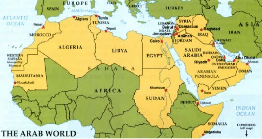 Israel: the size of New Jersey

Arab world: the size of Russia 

Who’s really the colonizer?