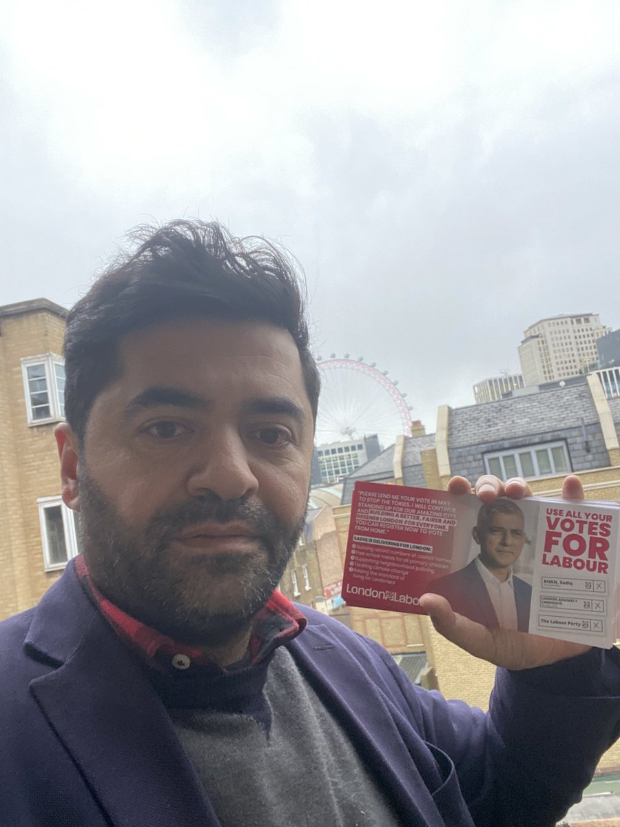 Proud to be out w @Sarina73 knocking on doors, spreading the word about why @SadiqKhan is the best choice for London! As a @LambethLabour Cllr, I've seen firsthand his dedication to our communities.Let's keep moving forward w Sadiq & Labour 4 a brighter, more inclusive London.