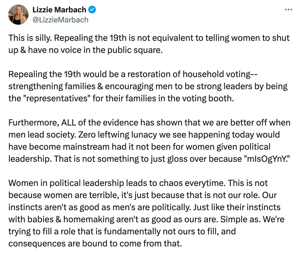 This person was the communications director for Ohio Right to Life until last summer. They fired her for being extreme. If you're curious as to what a bunch of wackos like Ohio Right to Life considers to be extreme, well, meet Lizzie: