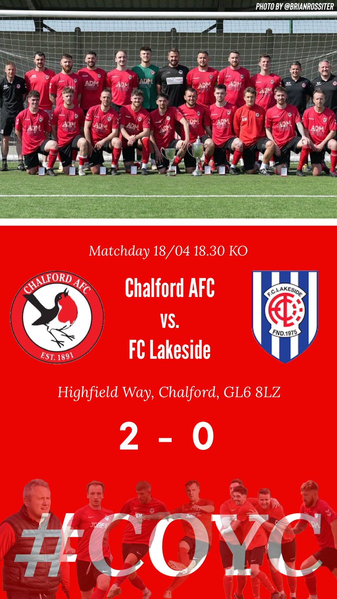 ⚽️ RESULT: @Chalford_AFC 2 - 0 @fc_lakesidechel 🥅 GOALS: @rynhrry 1 @BMinnican 1 🏅MOTM: @dappadan11 #COYC #Chalford