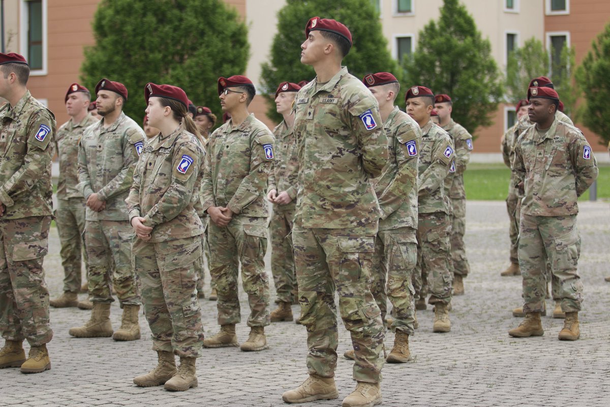 The #SkySoldiers 🪂held a patching ceremony, an Army tradition, to recognize soldiers who served in a deployed environment. #StrongerTogether 📸 by Capt. Jennifer French