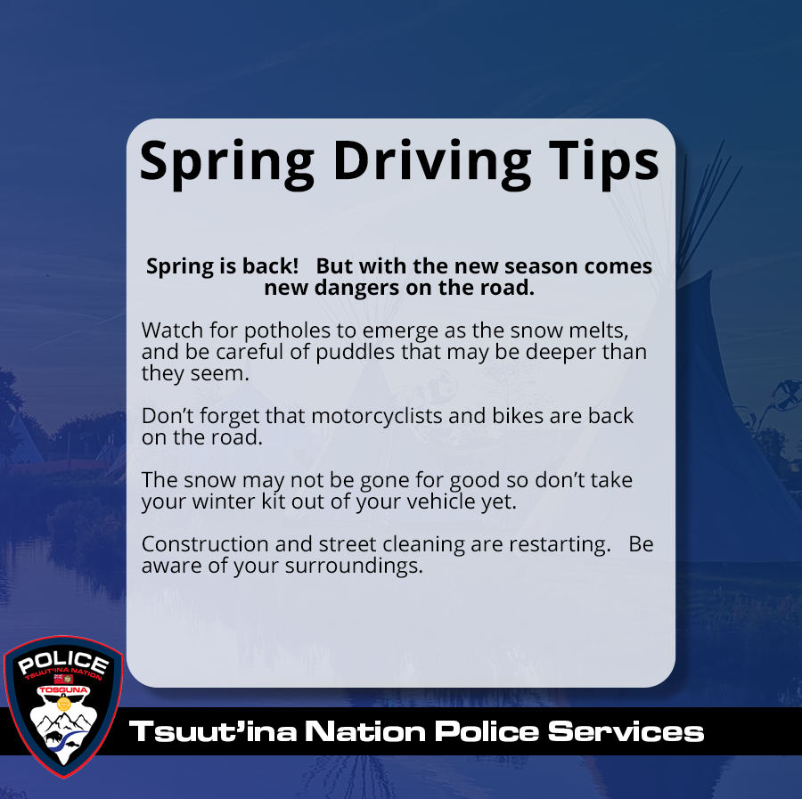 Be safe on the roads this spring!