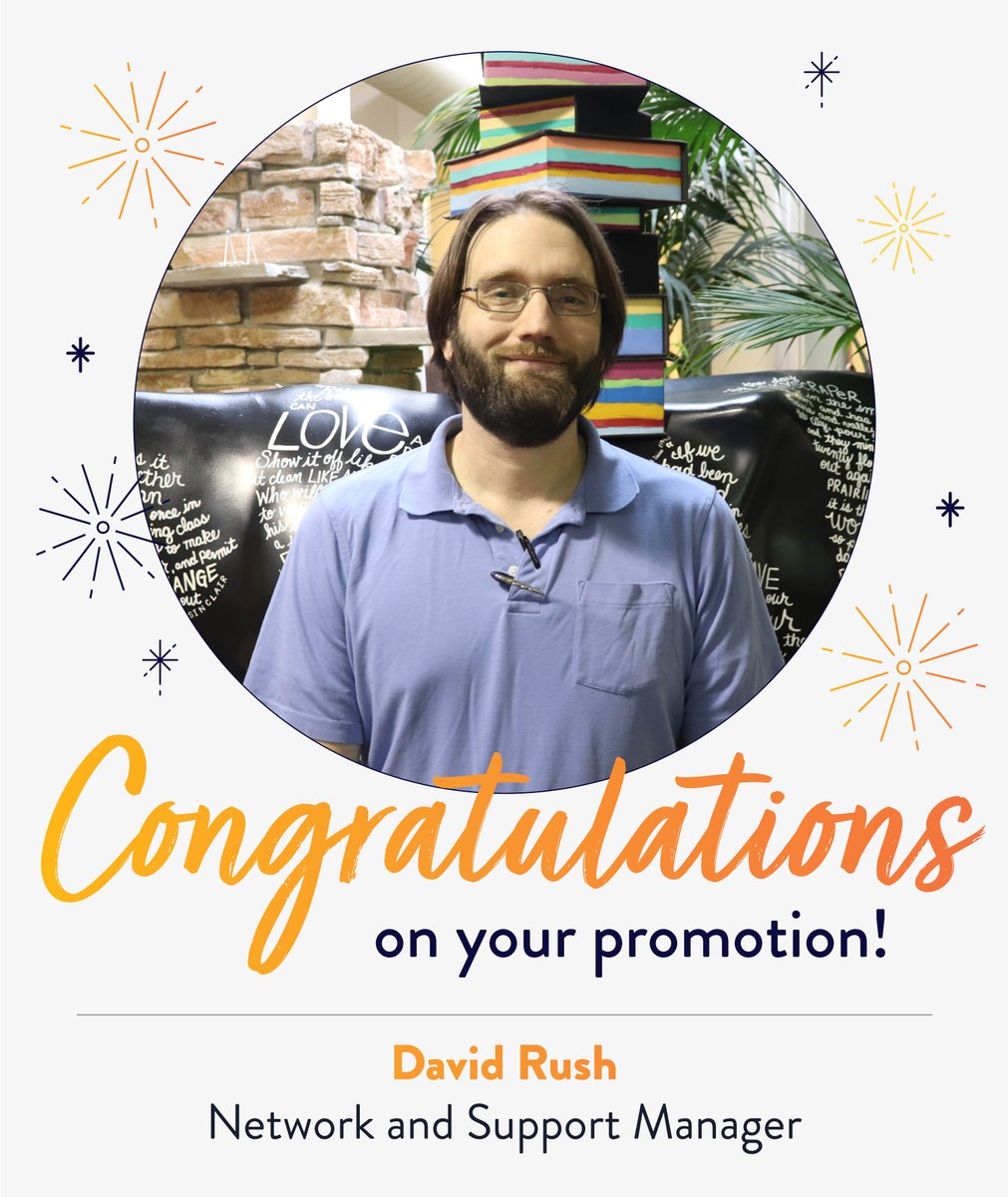 🎊Join us in celebrating the #promotion of David Rush to Network & Support Manager! 📚Since joining our team, David has led many successful projects & plays a key role in maintaining seamless IT operations. In his new role, he'll manage some of our most critical tech projects.