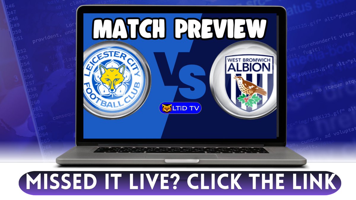 Leicester City v WBA | Preview Chris & Craig were joined by Baggies fan @CJHall83 from @AlbionAnalysis Missed it live? Catch up at - youtube.com/watch?v=NqEUle… #LEIWBA #LCFC #Leicester #Leicestercity #leicestercityfc #foxes #leicestertillidie #ltid #ltidtv #leicestercitylive