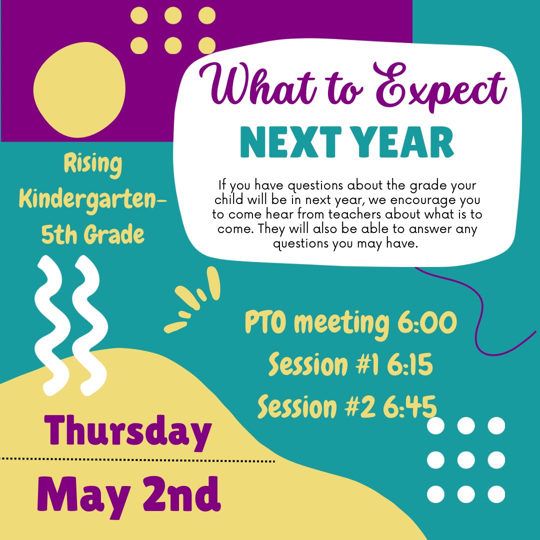 Parents are invited to join us for information for the grade their child will be in next year from our amazing teachers! #allotts #lottspto #whattoexpectnextyear @lottspto