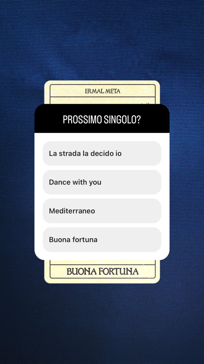 Secondo voi? Prossimo singolo??? Ermal igs